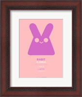 Framed Pink Rabbit Multilingual