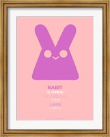 Framed Pink Rabbit Multilingual