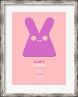 Framed Pink Rabbit Multilingual