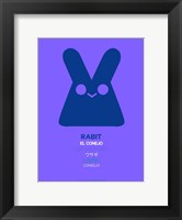 Framed Purple Rabbit Multilingual