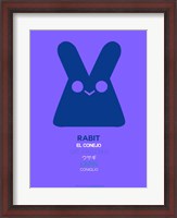 Framed Purple Rabbit Multilingual