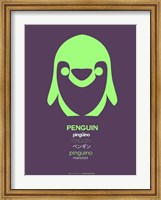 Framed Green Penguin Multilingual