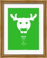 Framed Green Moose Multilingual
