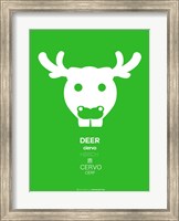 Framed Green Moose Multilingual