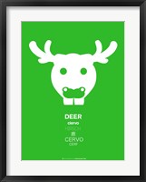 Framed Green Moose Multilingual