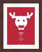 Framed Red Moose Multilingual