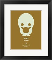 Framed Yellow Bird Multilingual