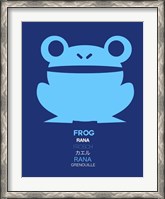 Framed Blue Frog Multilingual