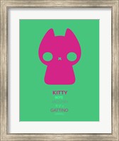 Framed Pink Kitty Multilingual