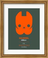 Framed Orange Squirrel Multilingual