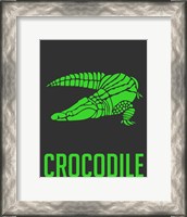 Framed Crocodile Green