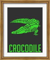 Framed Crocodile Green