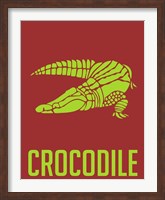 Framed Crocodile Yellow