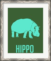 Framed Hippo Blue