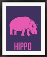 Framed Hippo Pink