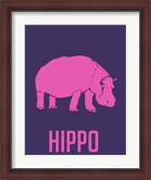 Framed Hippo Pink