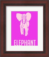 Framed Elephant Pink