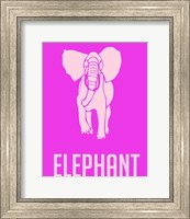 Framed Elephant Pink