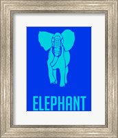 Framed Elephant Blue