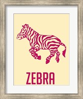 Framed Zebra Red