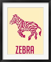 Framed Zebra Red