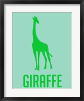 Framed Giraffe Green