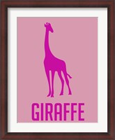 Framed Giraffe Pink