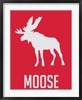 Framed Moose Red
