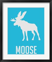 Framed Moose Blue