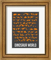 Framed Dinosaur Orange