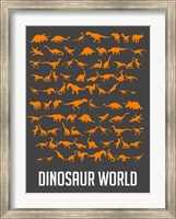 Framed Dinosaur Orange