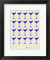 Framed Martini Lover Blue