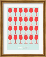 Framed Wine Lover Red
