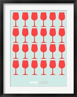 Framed Wine Lover Red