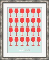 Framed Wine Lover Red