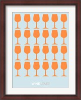 Framed Wine Lover Orange