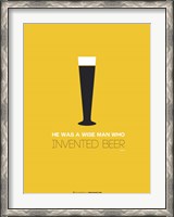 Framed Beer Glass Yellow