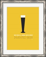 Framed Beer Glass Yellow