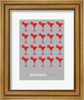 Framed Red Margaritas Grey