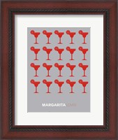 Framed Red Margaritas Grey