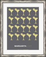 Framed Yellow Margaritas Grey