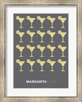 Framed Yellow Margaritas Grey