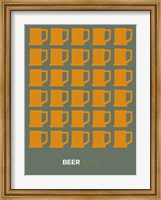 Framed Yellow Beer Mugs