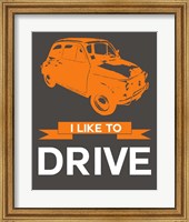 Framed I Like to Drive Beetle 4