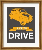 Framed I Like to Drive Beetle 7