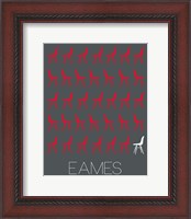 Framed Eames Chair Red
