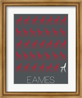 Framed Eames Chair Red