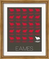 Framed Eames Red Rocking Chair