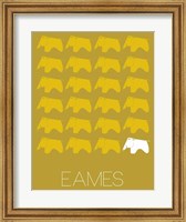 Framed Eames Yellow Elephant