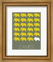 Framed Eames Yellow Elephant 2